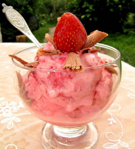 glace à la fraise